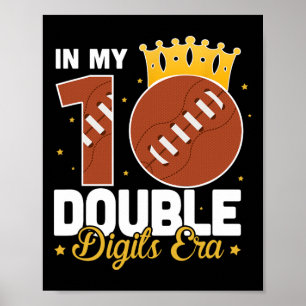 Affiche À l'ère de mes 10 doubles chiffres Football 10e an
