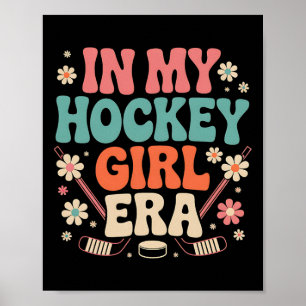 Affiche À l'ère de mes filles de hockey Vintage jour de ma
