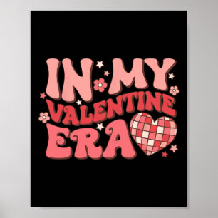 Affiche À l'ère de mon Saint-Valentin Rétro Disco Groovy D