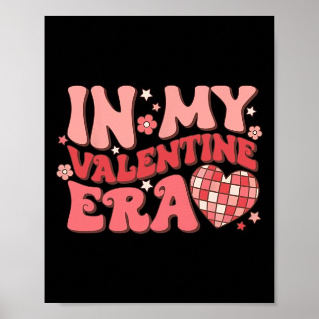 Affiche À l'ère de mon Saint-Valentin Rétro Disco Groovy D (Devant)