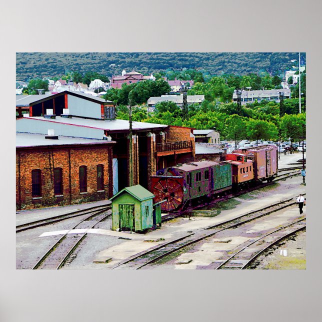 Affiche À l'intérieur du triage ferroviaire (Devant)
