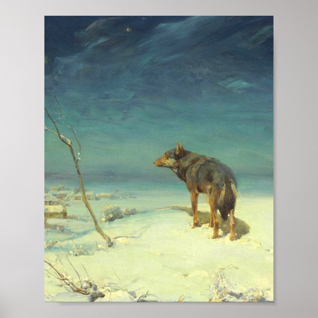 Affiche A Lone Wolf Samotny Wilk Alfred Wierusz Kowalski (Devant)
