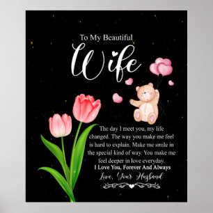 Affiche À ma belle épouse de la fleur du mari