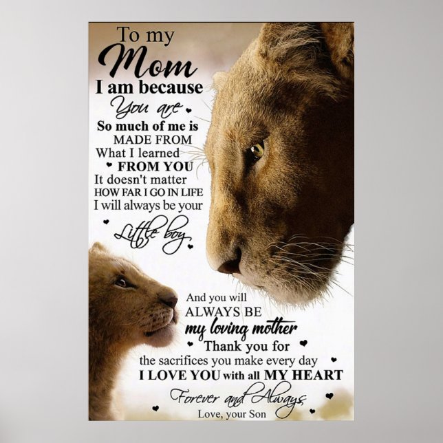 Affiche à ma belle maman, cadeaux de jour pour les mères (Devant)