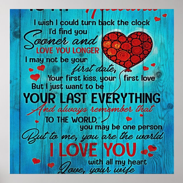 Affiche À ma conception de mari | Citations D'Amour Au Mar (Devant)