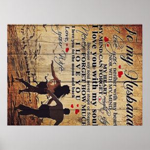 Affiche À ma conception de mari Lettre À Lui Bel cadea