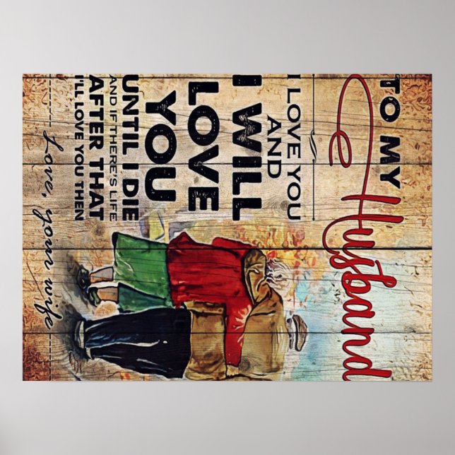 Affiche À ma conception de mari | Lettre d'amour à lui | (Devant)
