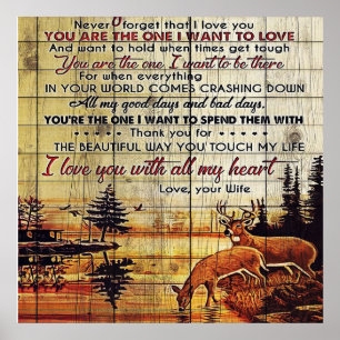 Affiche À ma conception de mari Lettre d'amour pour mari