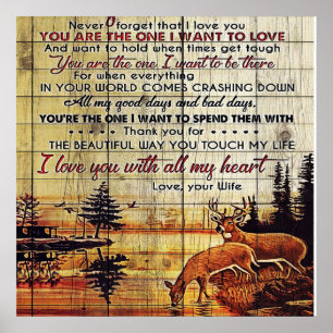 Affiche À ma conception de mari Lettre d'amour pour mari
