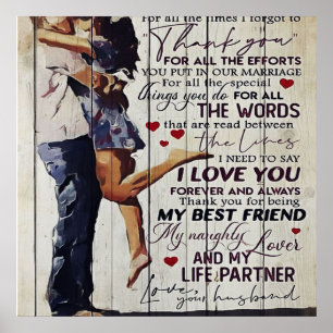 Affiche À ma femme présente   Citations d'amour présentes 