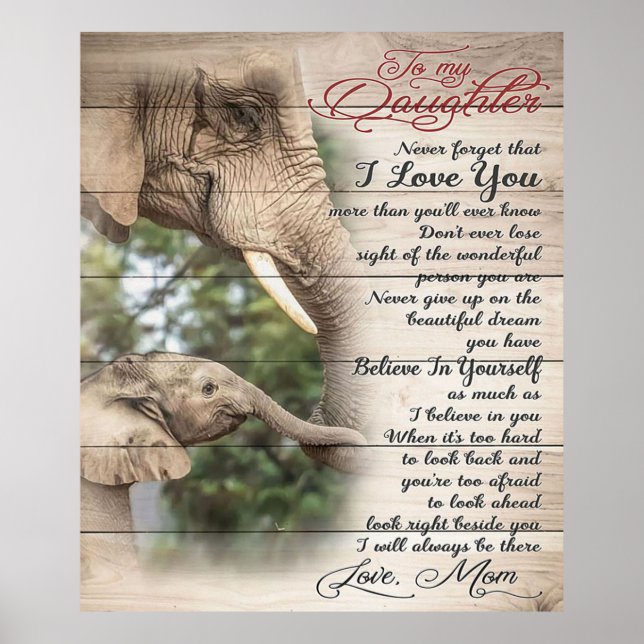 Affiche À MA FILLE | Meilleure famille présente (Devant)