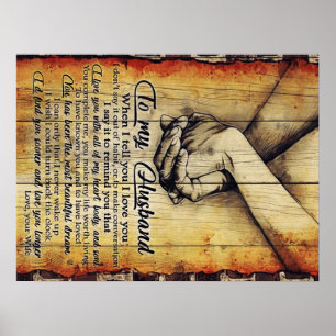 Affiche À ma lettre de mari, belles citations cadeau