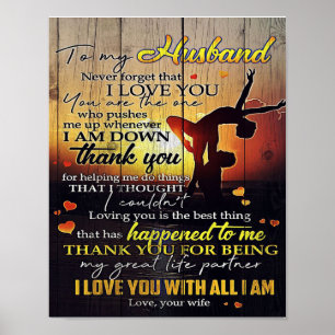 Affiche À ma lettre de mari, belles citations cadeau