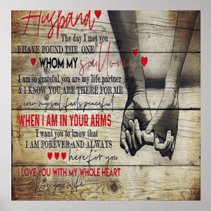 Affiche À Ma Lettre De Mari, Citations D'Amour Cadeau