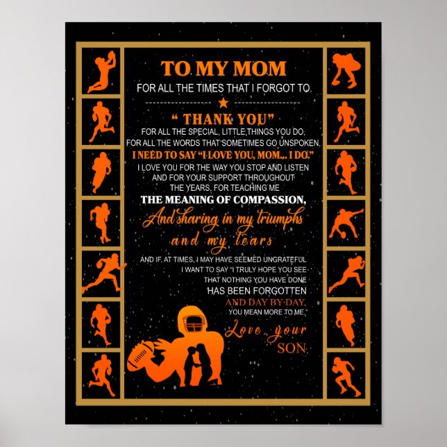 Affiche À Ma Mère Cadeau, Maman Et Son Fils, Maman De Hock (Devant)