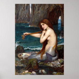 Affiche A Mermaid, Waterhouse