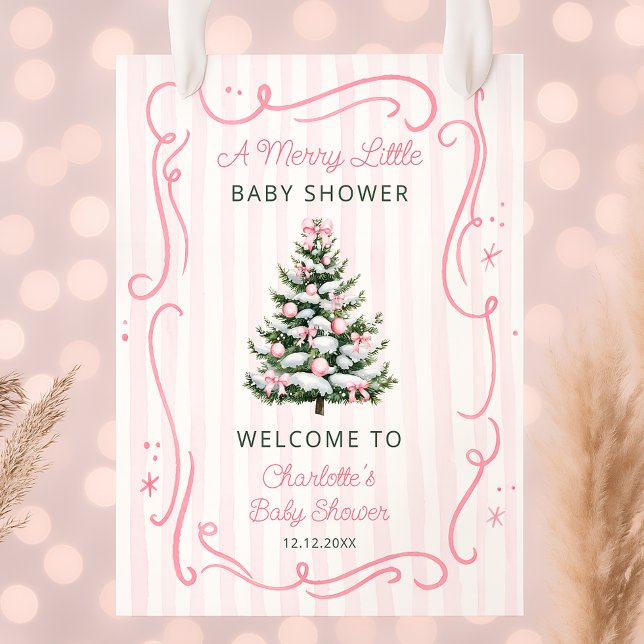 Affiche A Merry Little Baby Shower Girl Welcome (Créateur téléchargé)