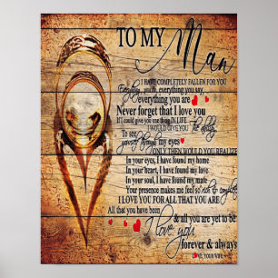 Affiche À mon amour   Mon mari présent   Cadeau de devis m