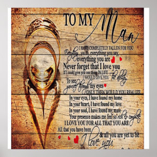 Affiche À mon amour   Mon mari présent   Cadeau de devis m