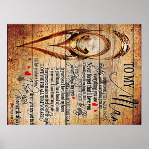 Affiche À mon amour   Mon mari présent   Cadeau de devis m