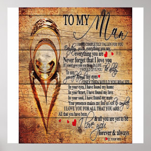 Affiche À mon amour   Mon mari présent   Cadeau de devis m