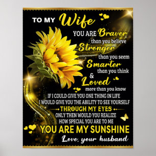 Affiche À Mon Cadeau D'Anniversaire Femme De Tournesol, Co