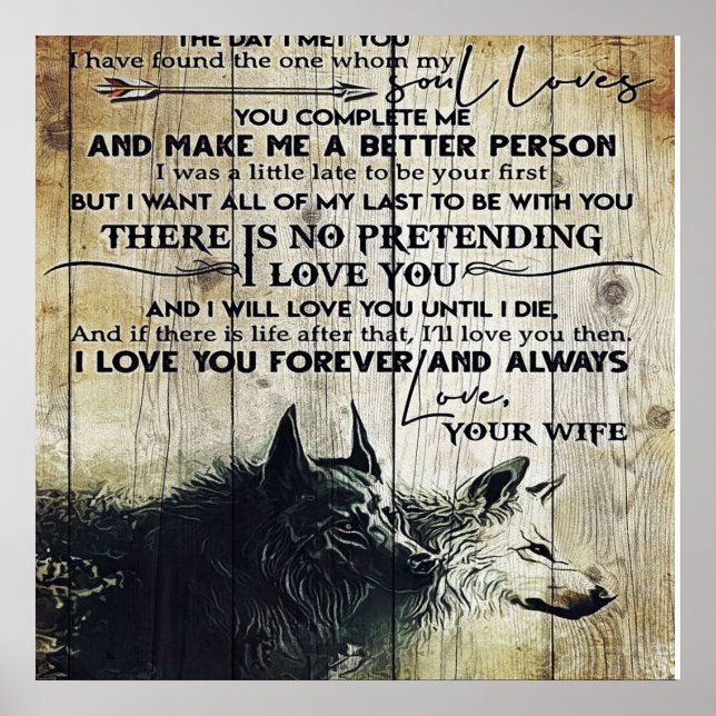 Affiche À mon cadeau de mari, cadeau de vacances (Devant)