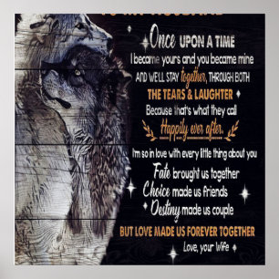 Affiche À mon cadeau de mari, cadeau personnalisé