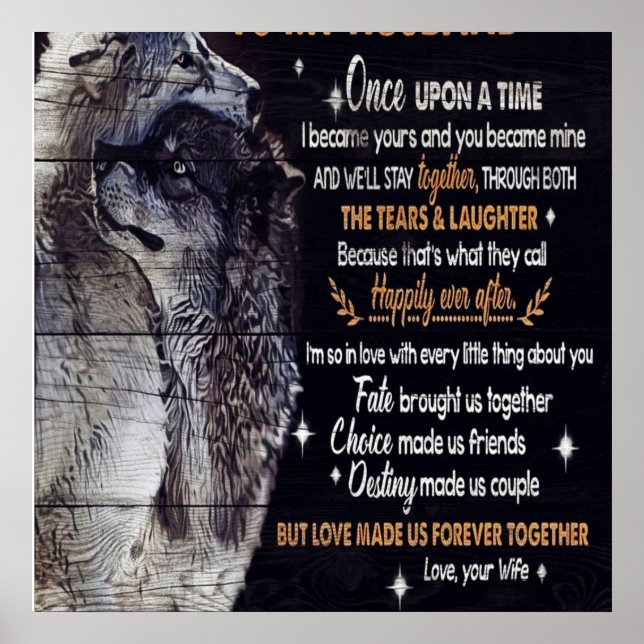 Affiche À mon cadeau de mari, cadeau personnalisé (Devant)