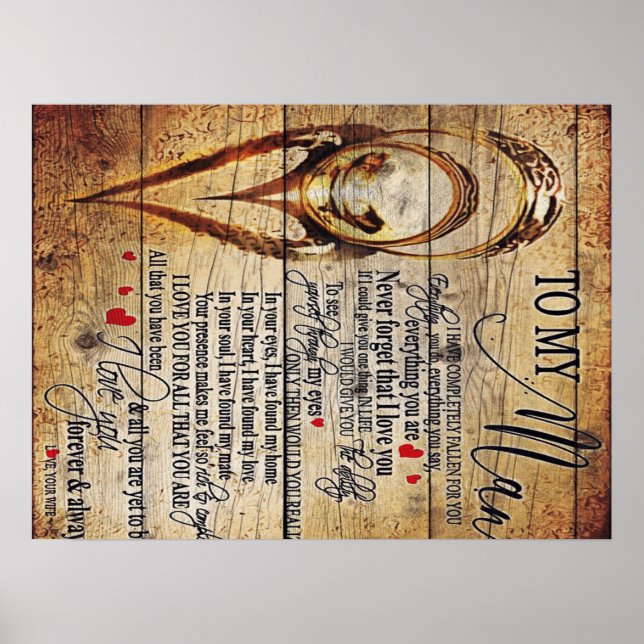 Affiche À Mon Cadeau De Mari, Décor De Nouvelle Maison (Devant)