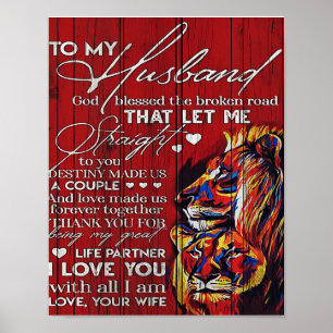 Affiche À mon cadeau de mari, le meilleur cadeau de vacanc