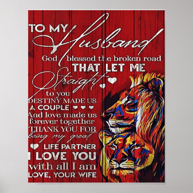 Affiche À mon cadeau de mari, le meilleur cadeau de vacanc (Devant)