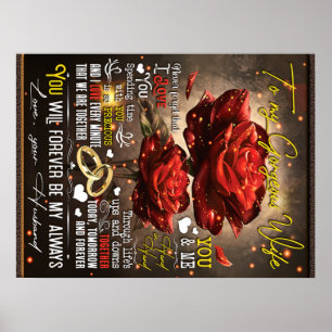 Affiche À Mon Cadeau Femme, Cadeau Amour Couple, Cadeau Ma