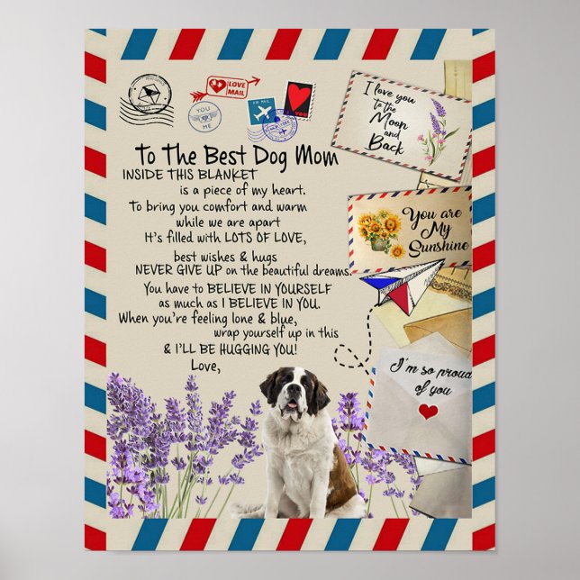 Affiche À Mon Chien Maman Cadeau, Cadeau Amoureux des chie (Devant)
