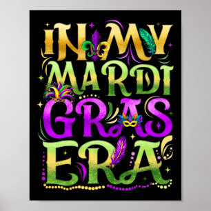Affiche À mon époque de festival de carnaval de Mardi Gras
