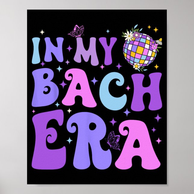 Affiche À mon ère Bach Tour Disco Bachelorette Mariage (Devant)