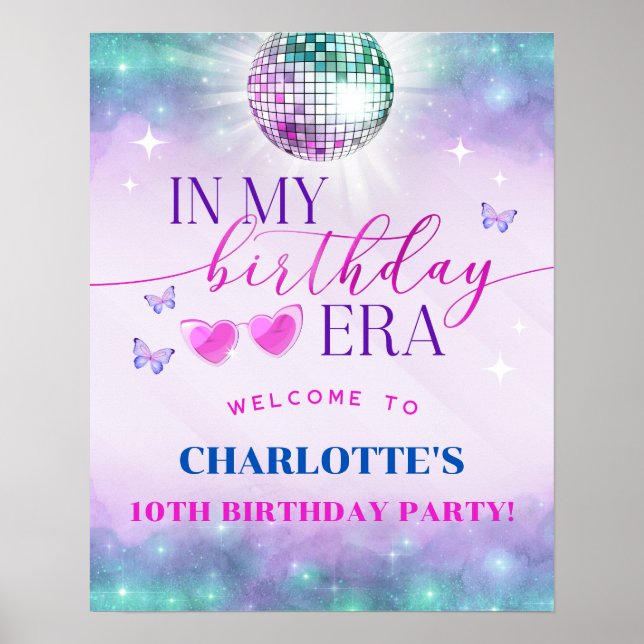 Affiche À mon ère d'anniversaire - Ado fille d'anniversair (Devant)