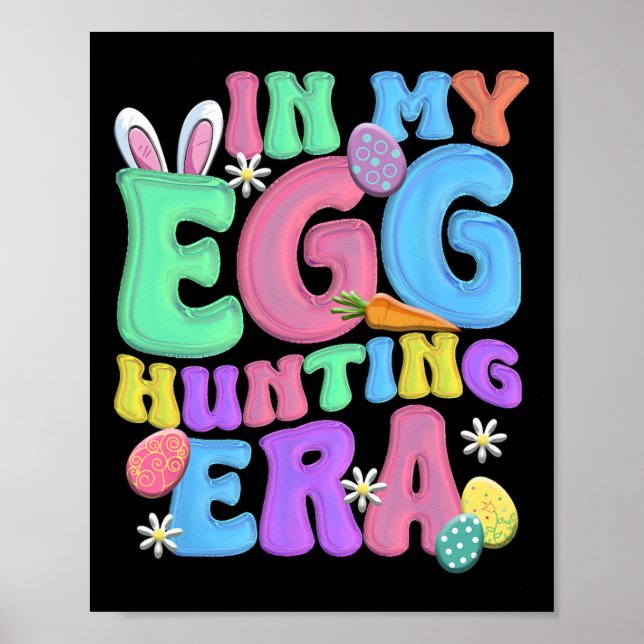 Affiche À Mon Ére De Chasse Aux Oeufs Joyeux Jour De Pâque (Devant)
