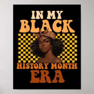 Affiche À mon ère du Mois de l'histoire des Noirs Rétro Hi