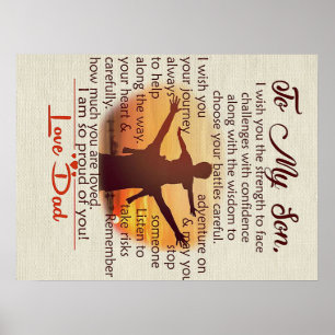 Affiche À mon fils   Jolie Lettre À Lui  