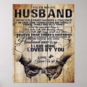 Affiche À mon mari Cadeau Anniversaire Au Mari