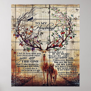 Affiche À mon mari   Cadeau Parfait Pour Mari