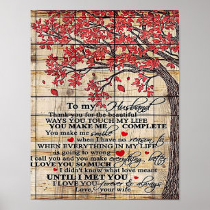 Affiche À mon mari Citations Drôle Pour Le Cadeau Du Mar