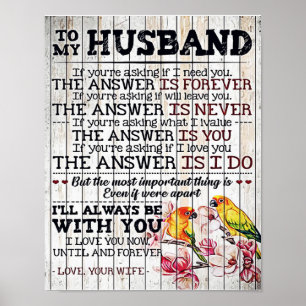 Affiche À Mon Mari Design, Nouveau cadeau maison