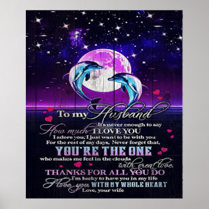 Affiche À mon mari   Jolie famille présente