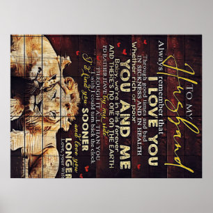 Affiche À mon mari   Mon cadeau au mari   Lettre Pour Lui 