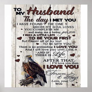 Affiche À mon mari présent Cool Nouveau cadeau maison