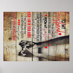Affiche À mon mari présent Jovely New Home Cadeau