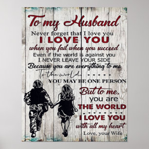 Affiche À mon mari présent   Nouveau cadeau maison   Meill