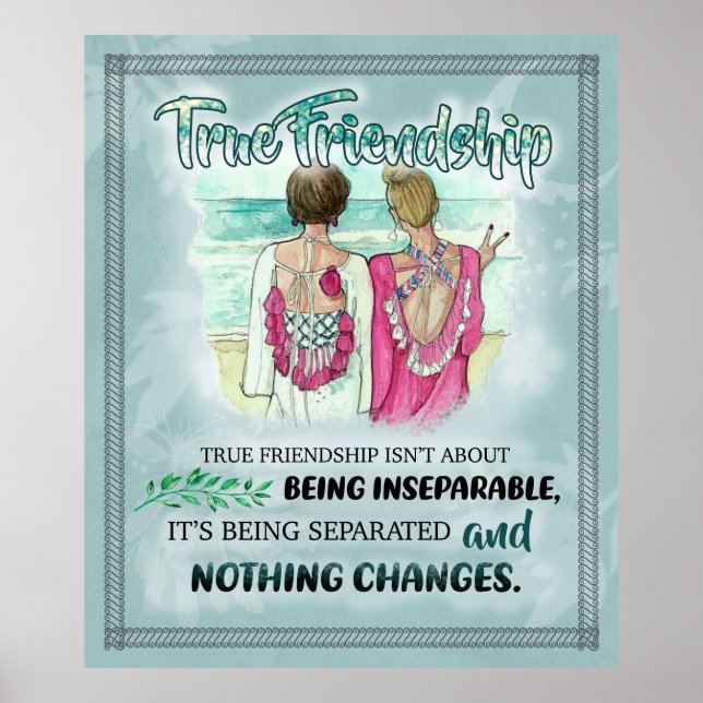 Affiche À Mon Meilleur Ami Cadeau Bonne Saint Valentin (Devant)